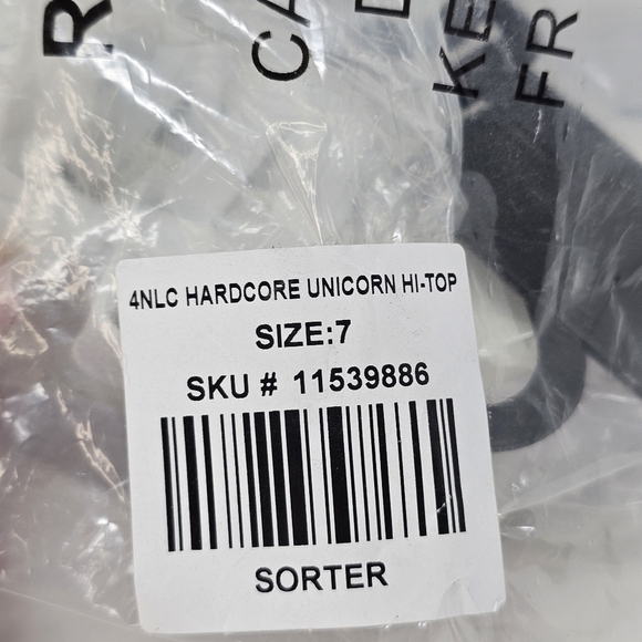 Hot Topic Unicorn Canvas High-Top Sneakers | Hardcore Graphic | Size 7 NWT - Picture 10 of 10